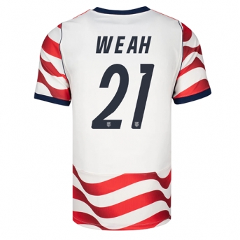 Billige Fotballdrakt Forente stater Timothy Weah #21 Replika Hjemmedrakt VM 2026 Kortermet